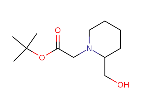 Molecular Structure of 791642-61-0 ((2-hydroxymethyl-piperidin-1-yl)-acetic acid tert-butyl ester)