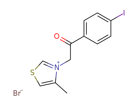 1-(4-iodophenyl)-2-(4-methyl-1-thia-3-azoniacyclopenta-2,4-dien-3-yl)ethanone cas  7248-91-1