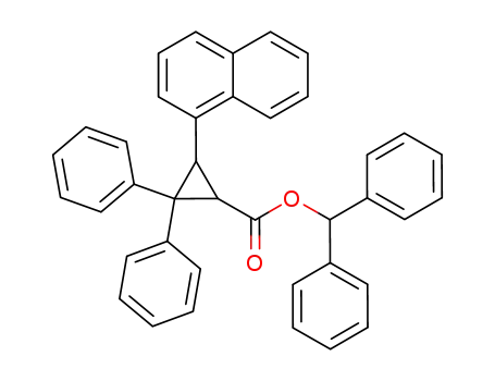 Molecular Structure of 62679-30-5 (Cyclopropanecarboxylic acid, 3-(1-naphthalenyl)-2,2-diphenyl-,
diphenylmethyl ester)
