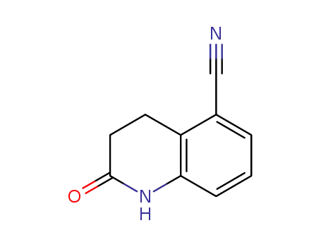 Molecular Structure of 882023-24-7 (2-oxo-1,2,3,4-tetrahydroquinoline-5-carbonitrile)