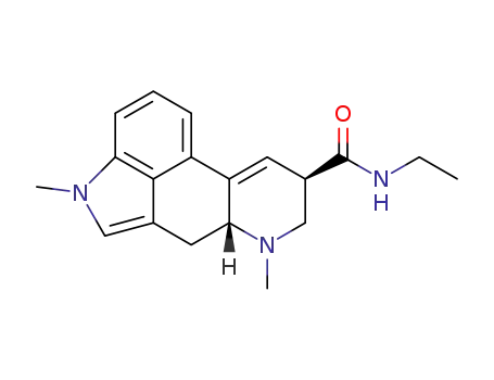 Molecular Structure of 7240-57-5 (9,10-Didehydro-1,6-dimethyl-N-ethylergoline-8β-carboxamide)