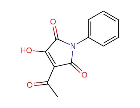 Molecular Structure of 72543-12-5 (4-acetyl-5-hydroxy-1-phenyl-1H-pyrrole-2,3-dione)