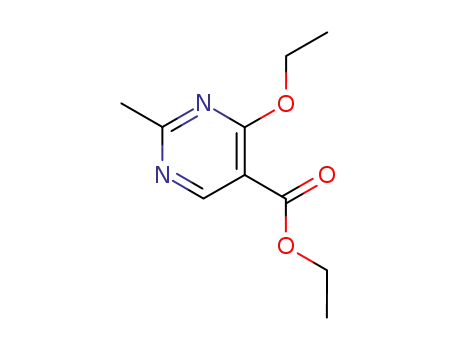 Molecular Structure of 7389-16-4 (5-Pyrimidinecarboxylic acid, 4-ethoxy-2-methyl-, ethyl ester)