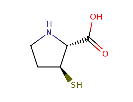 Molecular Structure of 79068-22-7 (D-Proline, 3-mercapto-, (3S)-rel- (9CI))