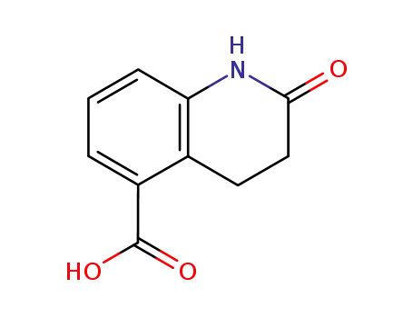 Molecular Structure of 88371-29-3 (2-oxo-1,2,3,4-tetrahydroquinoline-5-carboxylic acid)