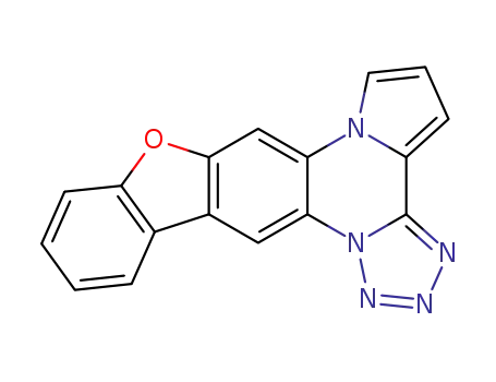 Molecular Structure of 72499-68-4 ([1]benzofuro[3,2-g]pyrrolo[1,2-a]tetrazolo[5,1-c]quinoxaline)