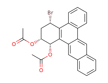 Molecular Structure of 118631-82-6 (Acetic acid (5S,7R,8S)-7-acetoxy-5-bromo-5,6,7,8-tetrahydro-benzo[b]triphenylen-8-yl ester)
