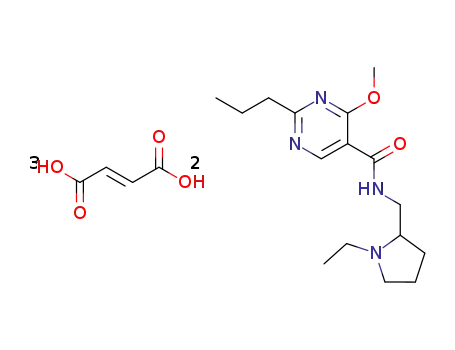 5-Pyrimidinecarboxamide, N-((1-ethyl-2-pyrrolidinyl)methyl)-4-methoxy-2-propyl-, fumarate, (2:3)