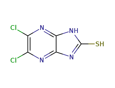 Molecular Structure of 79100-22-4 (5,6-dichloro-1,3-dihydro-2H-imidazo[4,5-b]pyrazine-2-thione)