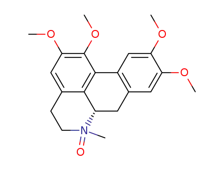 Molecular Structure of 72498-23-8 ((6aS)-5,6,6a,7-Tetrahydro-1,2,9,10-tetramethoxy-6-methyl-4H-dibenzo[de,g]quinoline 6-oxide)