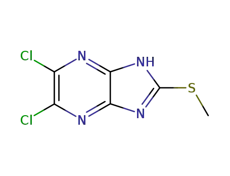 Molecular Structure of 79100-24-6 (5,6-dichloro-2-(methylsulfanyl)-1H-imidazo[4,5-b]pyrazine)
