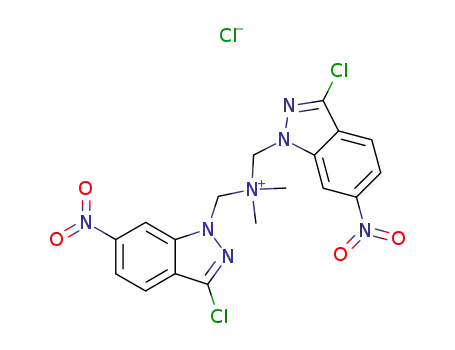 Bis[(3-chloro-6-nitroindazol-1-yl)methyl]-dimethylazanium;chloride