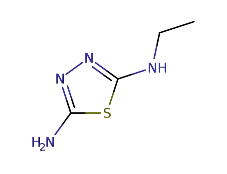 Molecular Structure of 79010-42-7 (1,3,4-Thiadiazole-2,5-diamine,  N-ethyl-  (9CI))