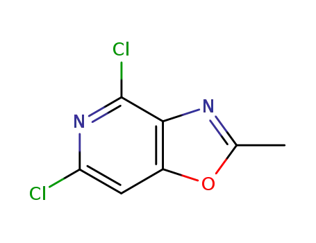 Molecular Structure of 78998-28-4 (Oxazolo[4,5-c]pyridine, 4,6-dichloro-2-methyl-)
