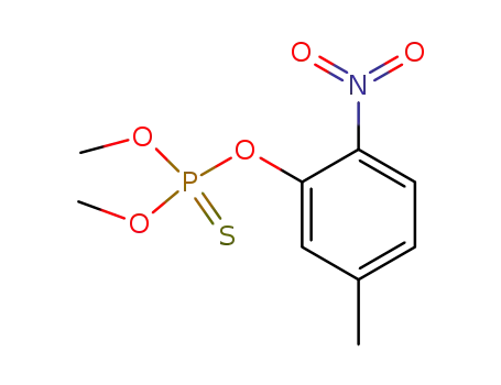 Molecular Structure of 724-96-9 (O,O-dimethyl O-(5-methyl-2-nitrophenyl) phosphorothioate)
