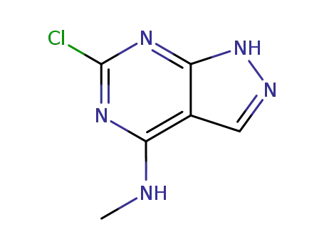 Molecular Structure of 7251-92-5 (6-chloro-N-methyl-1H-pyrazolo[3,4-d]pyrimidin-4-amine)