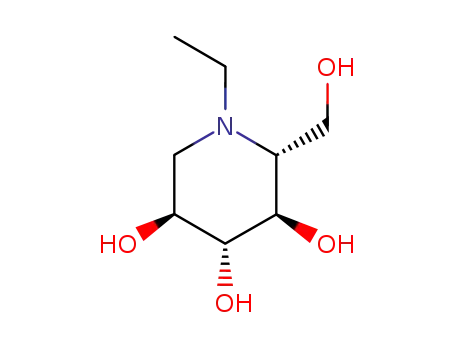 Molecular Structure of 72458-42-5 (N-EthyldeoxynojirimycinHCl)