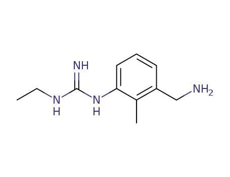 Molecular Structure of 791761-12-1 (Guanidine, N-[3-(aminomethyl)-2-methylphenyl]-N-ethyl- (9CI))