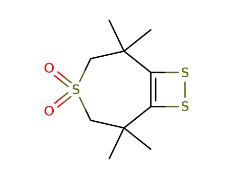 Molecular Structure of 72447-67-7 (2,2,6,6-tetramethyl-4,8,9-trithiabicyclo[5.2.0]non-1(7)-ene 4,4-dioxide)
