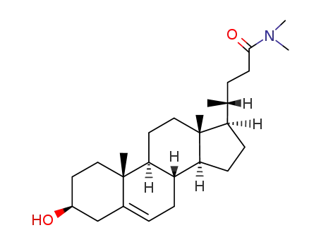 Molecular Structure of 79066-03-8 (N,N-dimethyl-3β-hydroxy-5-cholenamide)