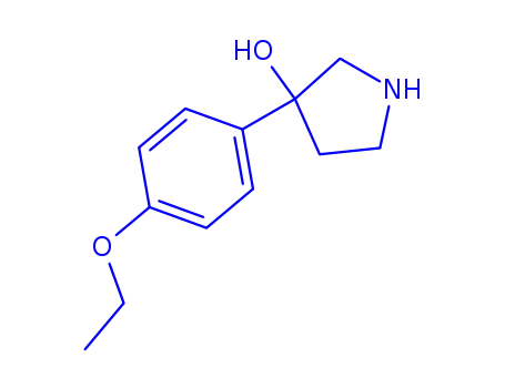 Molecular Structure of 790606-43-8 (3-Pyrrolidinol,3-(4-ethoxyphenyl)-(9CI))