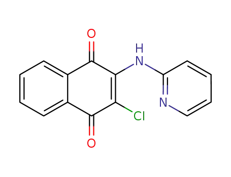 Molecular Structure of 7248-75-1 (2-chloro-3-(pyridin-2-ylamino)naphthalene-1,4-dione)