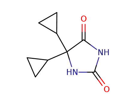 Molecular Structure of 7250-75-1 (5,5-Dicyclopropylhydantoin)