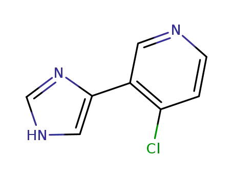 Molecular Structure of 790262-76-9 (Pyridine,  4-chloro-3-(1H-imidazol-4-yl)-  (9CI))