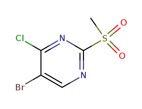 Molecular Structure of 79091-24-0 (5-BROMO-4-CHLORO-2-METHANESULFONYL-PYRIMIDINE)