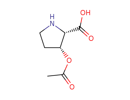 Molecular Structure of 79068-26-1 (D-Proline, 3-(acetyloxy)-, (3S)-rel- (9CI))