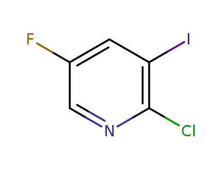 Molecular Structure of 884494-33-1 (2-CHLORO-5-FLUORO-3-IODOPYRIDINE)