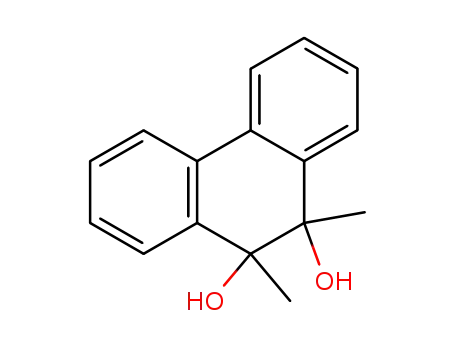 Molecular Structure of 7251-51-6 (9,10-dimethylphenanthrene-9,10-diol)