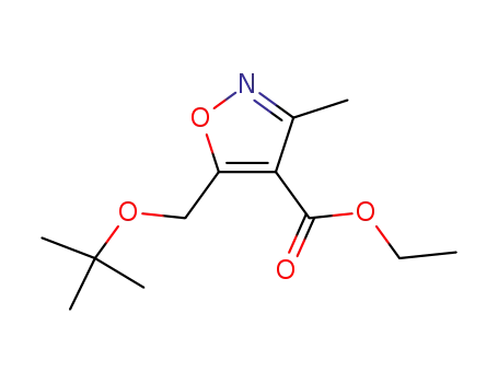 Molecular Structure of 159770-31-7 (4-Isoxazolecarboxylic acid, 5-[(1,1-dimethylethoxy)methyl]-3-methyl-,
ethyl ester)