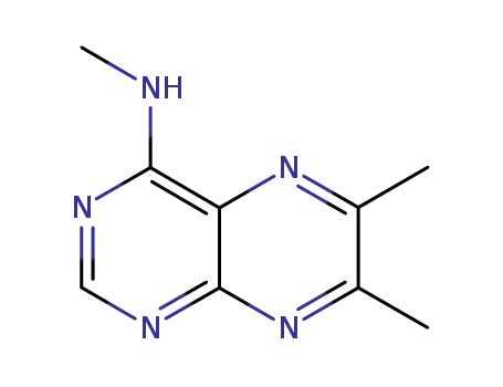 Molecular Structure of 7252-74-6 (Pteridine, 6,7-dimethyl-4-(methylamino)- (6CI,8CI))