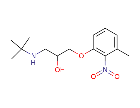 Molecular Structure of 72620-20-3 (1-(tert-butylamino)-3-(3-methyl-2-nitrophenoxy)propan-2-ol)
