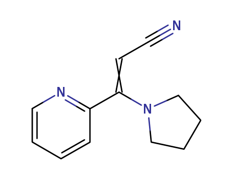 2-Propenenitrile,3-(2-pyridinyl)-3-(1-pyrrolidinyl)-(9CI)