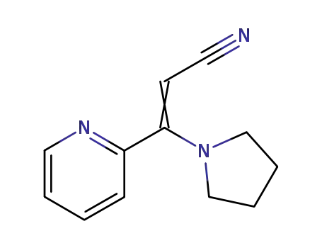 2-Propenenitrile,3-(2-pyridinyl)-3-(1-pyrrolidinyl)-(9CI)