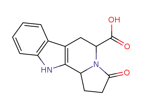 Molecular Structure of 73198-04-6 (3-oxo-2,3,5,6,11,11b-hexahydro-1H-indolizino[8,7-b]indole-5-carboxylic acid)
