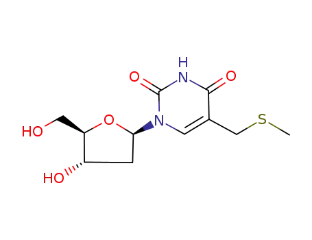 Molecular Structure of 72687-16-2 (5-((methylthio)methyl)-2'-deoxyuridine)