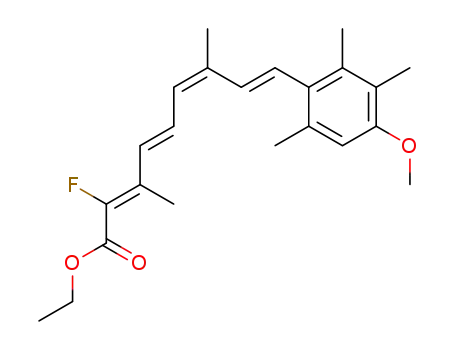 2,4,6,8-Nonatetraenoic acid,
2-fluoro-9-(4-methoxy-2,3,6-trimethylphenyl)-3,7-dimethyl-, ethyl ester,
(Z,E,E,Z)-