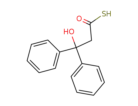 Molecular Structure of 71022-99-6 (3-hydroxy-3,3-diphenylpropanethioic S-acid)
