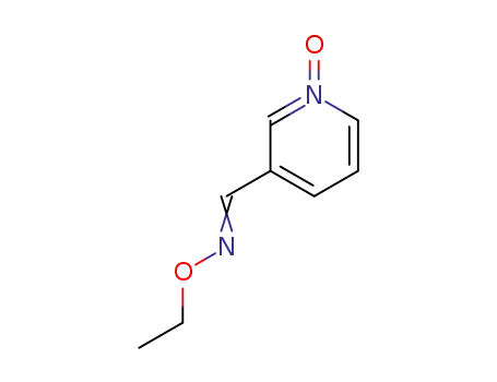 Molecular Structure of 72989-60-7 (1-({[(E)-pyridin-3-ylmethylidene]amino}oxy)ethanone)