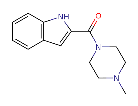 Molecular Structure of 73187-30-1 ((1H-indol-2-yl)(4-methylpiperazin-1-yl)methanone)