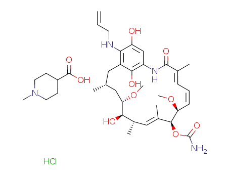 Molecular Structure of 857402-57-4 (C<sub>7</sub>H<sub>13</sub>NO<sub>2</sub>*C<sub>31</sub>H<sub>45</sub>N<sub>3</sub>O<sub>8</sub>*ClH)