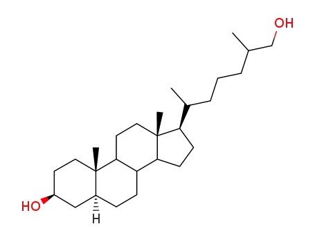 Molecular Structure of 58207-47-9 (Cholestane-3,26-diol, (3b,5a,25S)-)