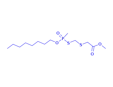 Molecular Structure of 72720-14-0 (methyl 6-methyl-7-oxa-3,5-dithia-6-phosphapentadecan-1-oate 6-oxide)