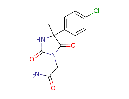 Molecular Structure of 730-87-0 (2-[4-(4-chlorophenyl)-4-methyl-2,5-dioxoimidazolidin-1-yl]acetamide)