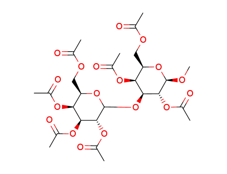 Molecular Structure of 7322-42-1 (Methyla-D-laminarabiosideheptaacetate)