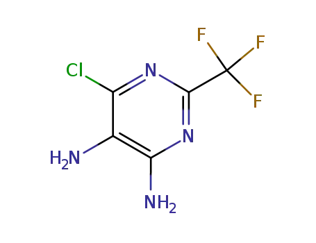 Molecular Structure of 709-57-9 (6-Chloro-2-(trifluoromethyl)-4,5-pyrimidinediamine)
