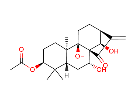 Kaur-16-en-15-one,3-(acetyloxy)-7,9,14-trihydroxy-, (3b,7a,14R)- (9CI) cas  73211-10-6